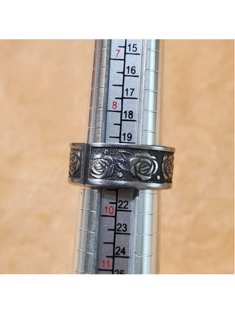 Rose Ring size 9 silverwear spoon ring
